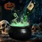 Halloween Decorations Indoor - DIY Floating Potion Set with Witches Cauldron and Mist Maker - Spooky Vintage Black Plastic Bowl Hocus Pocus Party Decor for Home Table Mantel Kitchen Room